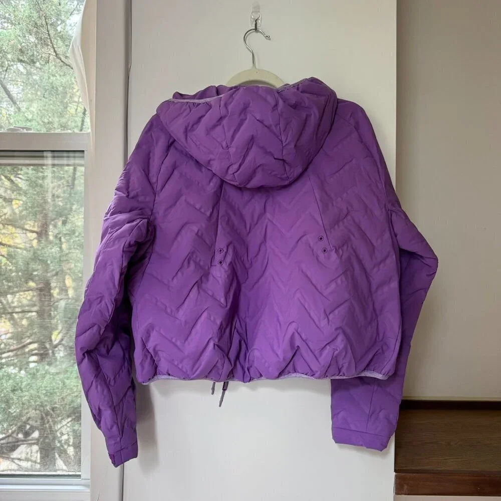 New Free People Movement Packable Puffer Jacket Purple Wavy XS